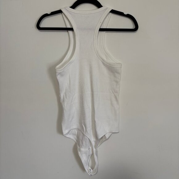 Abercrombie & Fitch Soft Ribbed White Bodysuit - Size Medium - Picture 2 of 10